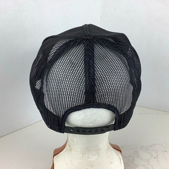 Vintage Demac Trucker Hat Adjustable Snapback Black NO TAG - Picture 4 of 6